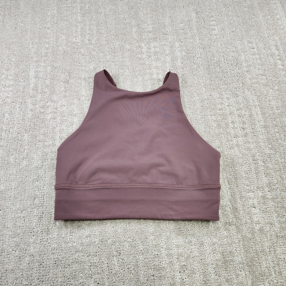 LuLuLemon Energy Sports Bra Women 6 High Neck LW2BZ1S Training Brown Workout